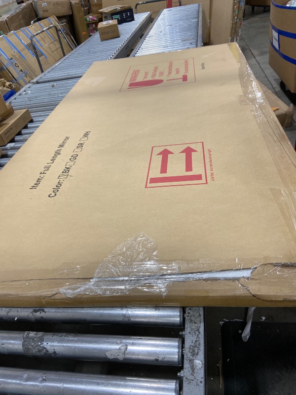 Photo 1 of Full Length Mirror, 81"x41" Oversized Floor Mirror Freestanding, Full Body Floor Standing Mirror with Stand, Hanging Mounted for Bedroom Living Room, Black, Arched Style
