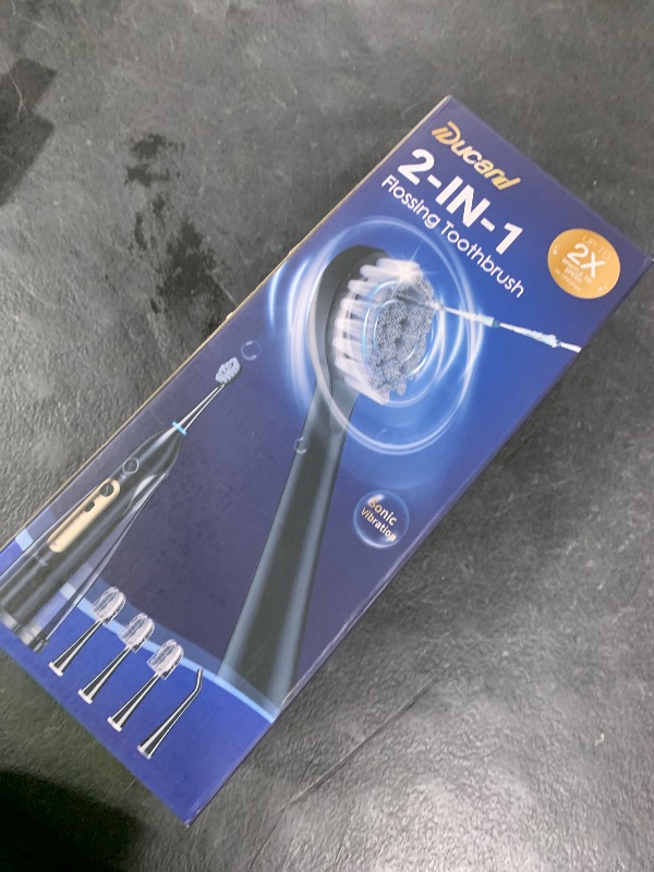 Photo 1 of Electric Toothbrush with Water Flosser Combo, Professional Oral Care with 3 Brush Modes & 5 Water Pressure, Rechargeable Flossing Toothbrush for Adults Teeth Cleaning, Cordless for Home&Travel, Black