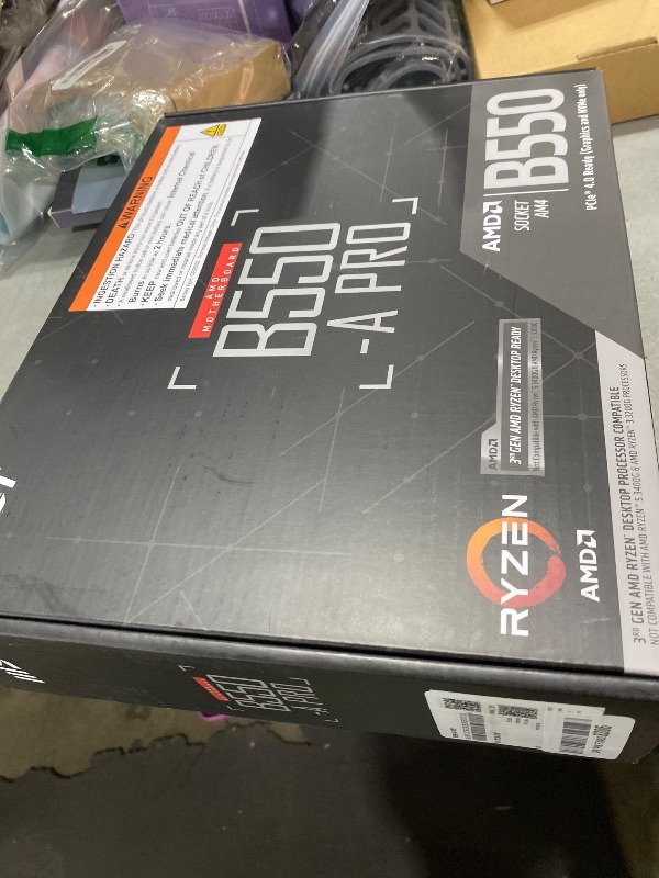 Photo 1 of MSI B550-A PRO ProSeries Motherboard (AMD Ryzen 5000, AM4, DDR4, PCIe 4.0, SATA 6Gb/s, M.2, USB 3.2 Gen 2, HDMI/DP, ATX)