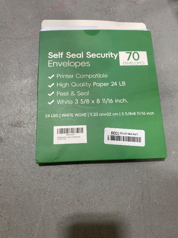 Photo 1 of #8 Double Window Security Check Envelopes,Double Window Self Seal Security Envelopes,No.8 Double Window Bussiness Envelopes,70 Pack,Size 3 5/8 x 8 11/16 Inches,Designed for Checks(NOT for INVOICES)