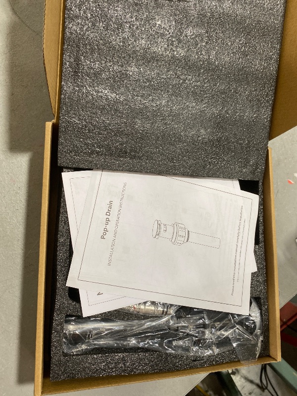 Photo 1 of KENES Matte Black Single Handle Bathroom Sink Faucet, Stainless Steel Vanity Faucet for Bathroom Sink, with Pop Up Drain Stopper & Water Supply Hoses LJ-9031-2