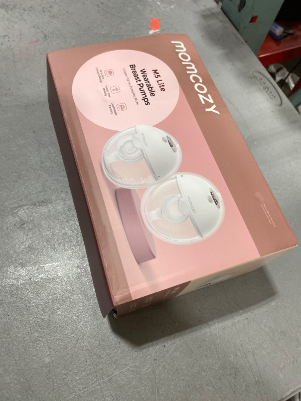 Photo 1 of Momcozy M5 Lite Hands-Free Wearable Breast Pump, DoubleFit Flange for Baby-Like Comfort, 3 Modes & 9 Suction Levels, No Flange Insert or Hard Carry Case, 24mm, 2-Pack, Cozy Red