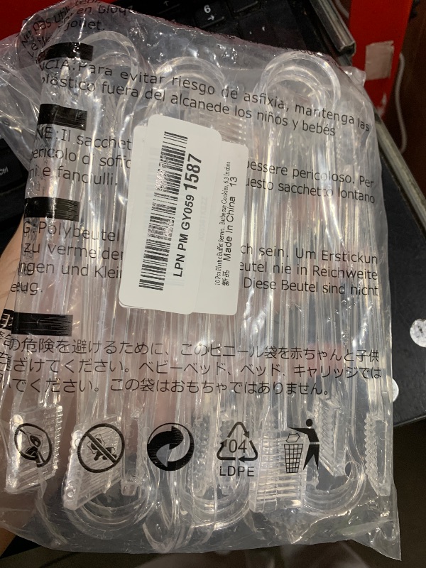 Photo 1 of 10 Pcs Plastic Buffet Serving Tongs, Clear Kitchen Tongs Mini Serving Utensil Tongs for Food Ice Salad Buffet Barbecue Cookies, 6.3 Inches