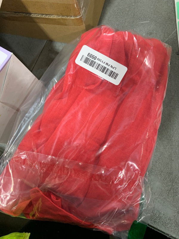 Photo 1 of Vanni Wrap Front Linen Top - Red M