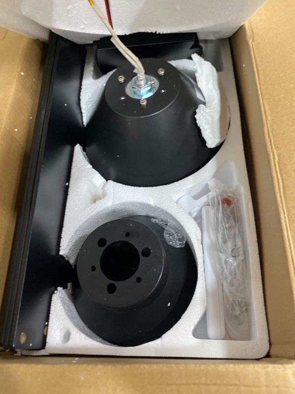 Photo 1 of ***MISSING PARTS***
Amico Ceiling Fans with Lights, 52 inch Low Profile Ceiling fan with Light and Remote Control, Flush Mount, Reversible, 3CCT, Dimmable, Noiseless, Black Ceiling Fan for Bedroom, Indoor/Outdoor Use
