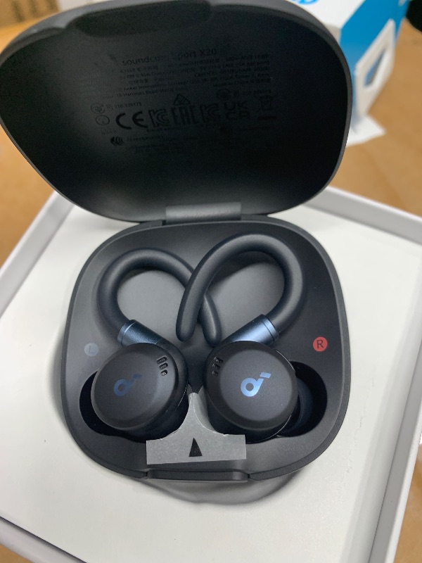 Photo 1 of (Renewed) Soundcore Sport X20 by Anker, True-Wireless Workout Earbuds, Rotatable and Extendable Ear Hooks, Noise Cancelling, Deep Bass, IP68 Waterproof, Sweatproof, Dustproof, 48H Play, for Gym