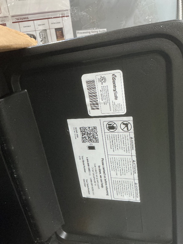 Photo 1 of ***MISSING THE KEYS***
SentrySafe Black Fireproof Document Box with Key Lock, Safe Secures Files and Documents for Home or Office, 0.61 Cubic Feet, 13.6 x 15.3 x 12.1 inches, 1170