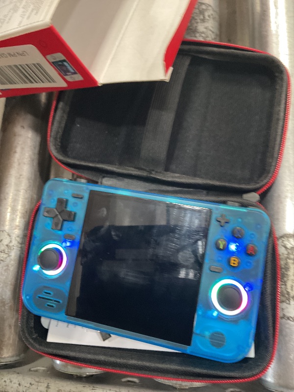Photo 1 of ***Parts only*** RF40H Handheld Game Console, 4.0" Retro Gaming Console Preloaded 20,000+ Classic Games, Open Source Linux System, Support WiFi Online Play, Portable Pocket Hand Held Video Game (Transparent Blue)