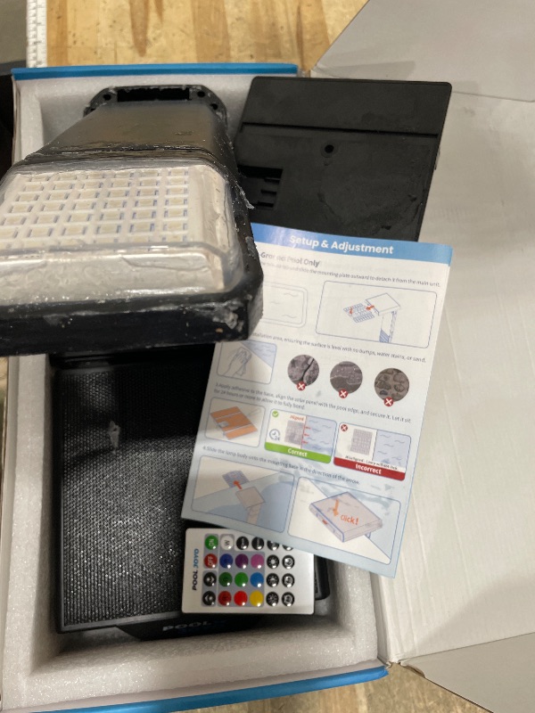 Photo 1 of ** PARTS ONLY, HAS STICKY RESIDUE ON LIGHTS ***** Solar Pool Lights Only for Inground Pools with Remote, 56 LEDs Brighter 3-Sided 180° Underwater Glow, 10 Colors 4 Modes, 3 Brightness Levels, IP68 Waterproof?2 Pack?