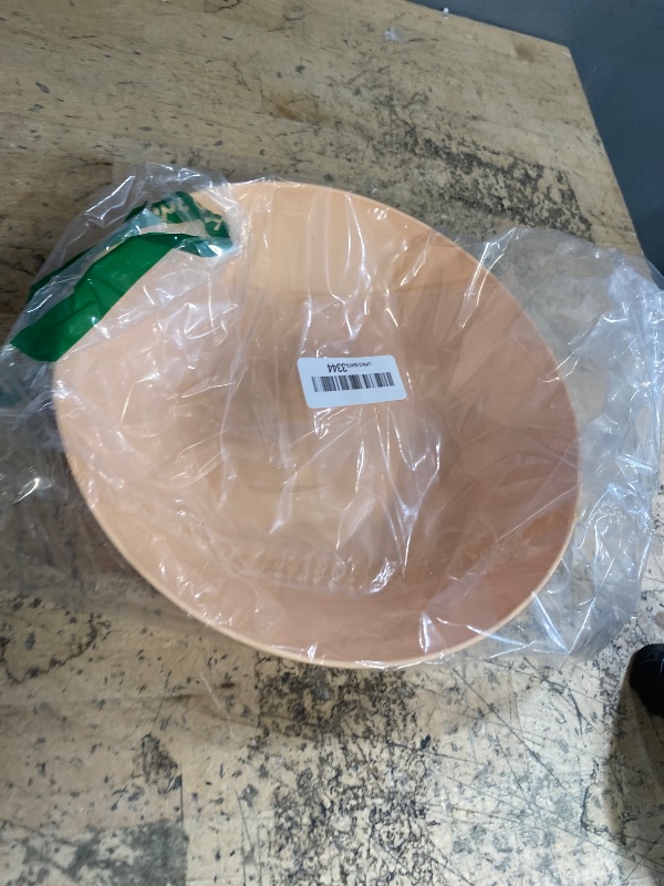 Photo 1 of ***SEE NOTES**Put a lid on it Small Serving Bowl with Lid - Certified Recycled Food-Safe Plastic, BPA-Free, Dishwasher, Microwave, Fridge and Freezer Safe | 1.79qt | Peach