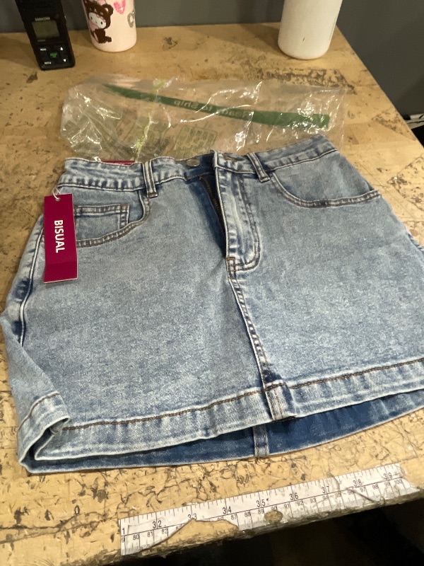 View 1 of *** Picture may very***Women's Low Rise Stretchy Denim Skirts Sexy Comfy Mini Jean Skirt for Summer Casual Streetwear xsmall

