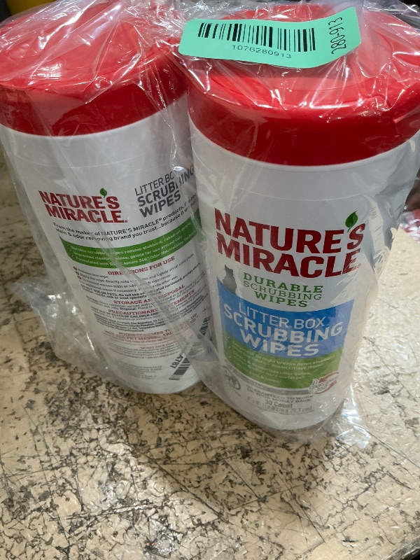 Photo 1 of 2 PACK Nature’s Miracle Litter Box Scrubbing Wipes 30Ct