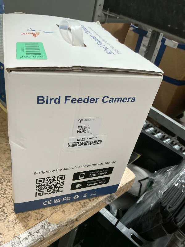 Photo 1 of Smart Bird Feeder with Camera Solar Powered, 2K HD Video, AI Bird Species Identification, Instant Arrival Alerts, Weatherproof Design for Effortless Birdwatching, Gift for Fathers Day, Red