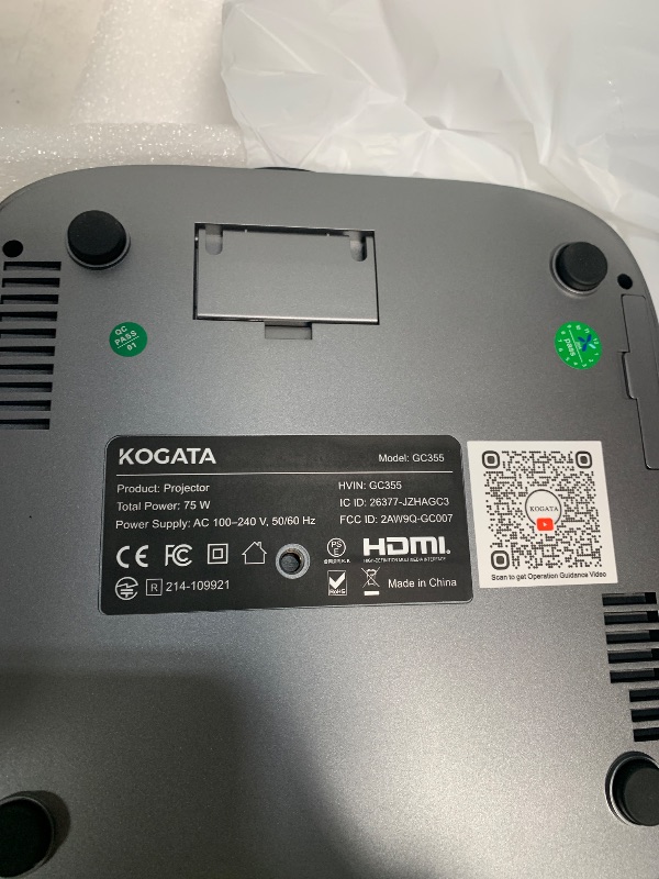 Photo 1 of [Short Throw/1200ANSI/Built in Apps] Projector 4K with WiFi and Bluetooth, TOF Auto Focus Keystone Smart Projector for Dolby Audio Home Theater Movie, Kogata Outdoor Projector Portable Ceiling