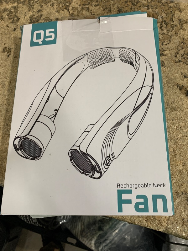 Photo 1 of (used) Tenvolti Portable Neck Fan - 6000mAh Rechargeable Personal Fan with 6 Speeds, 360° Cooling Surround Airflow, 20H Long Battery Life Hands-Free Wearable Fan for Outdoor Travel, Office
