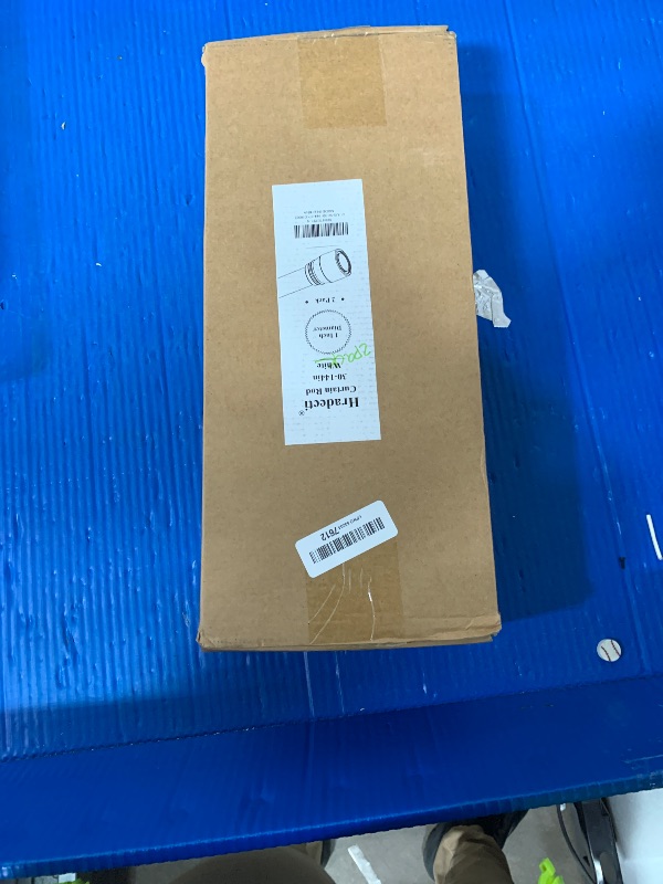 Photo 1 of 1” Diameter Curtain Rods Itself is 30 to 144 inch 2 Pack Fit 30-142 inch, 66 to 120 inch Window with Heavy Duty Adjustable Rod Matte White Splicing Metal Extra Long Curtain Rod for Windows