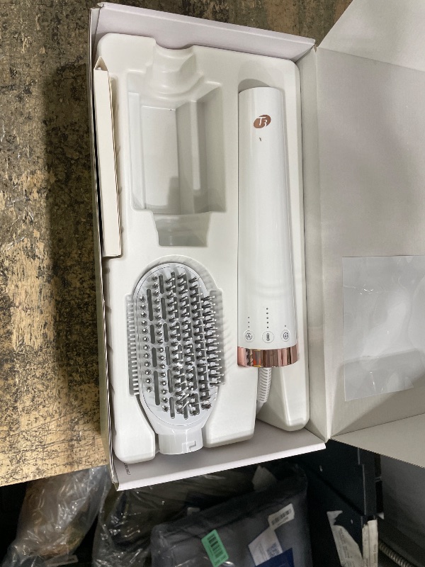 View 3 of "T3 AireBrush Duo Interchangeable Hot Air Blow Dry Brush with Two Attachments  Includes 15 Heat and Speed Combinations, T3 IonFlow Technology, Volume Booster Switch, Lock-in Cool Shot"