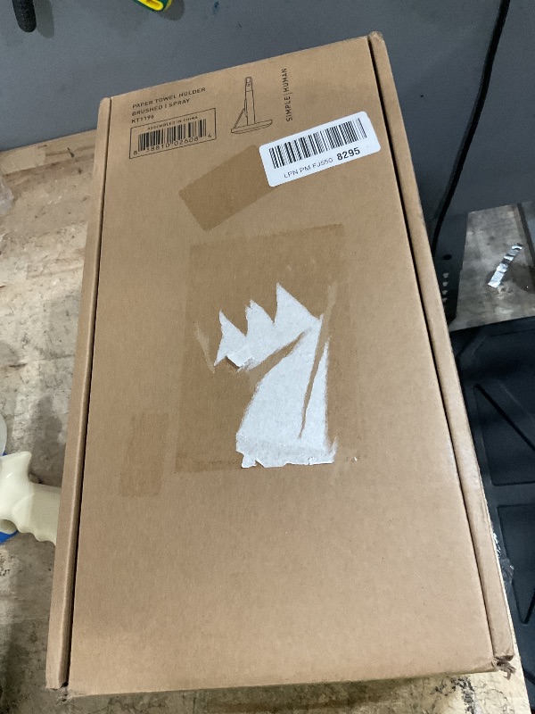 Photo 1 of ***SPRAYER IS BROKEN***
simplehuman Paper Towel Holder with Spray, All-in-One Countertop Paper Towel and Cleaner Dispenser, 6 oz Refillable Pump, One-Handed Tear, Weighted Base, Brushed Stainless Steel