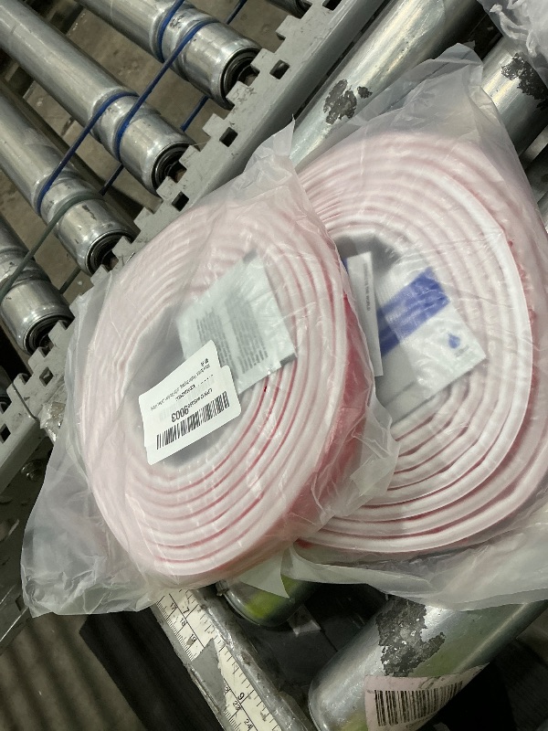 View 2 of  2 White Rubber Weather Stripping Door Seal Strip, D Shape Door Weather Seal Strip, Self-Adhesive Soundproofing Frame Insulation Tape for Doors Frame/Window Seal,Blocks Cold Drafts Noise