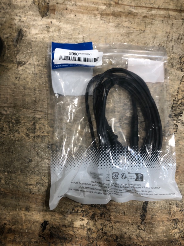 Photo 1 of [ETL Listed] Cable Matters 2-Pack 2 Prong TV Power Cord - 6ft, AC Power Cord, Non Polarized (NEMA 1-15P to IEC C7), Compatible with Samsung LG Sony Insignia TCL Sharp Toshiba Hisense TV PS4 PS5