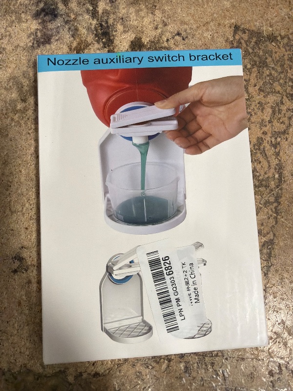 Photo 1 of [2 Pack] Laundry Detergent Dispenser Cup Holder & Nozzle Force-Saving Switch, Soap Dispenser,Drip Catcher, for Laundry Room Organization and Storage