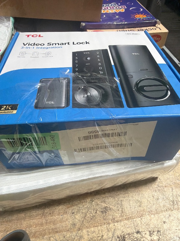 Photo 1 of ** PARTS ONLY PARTIAL SET MISSING UNKNOWN PARTS NONFUNCTIONAL**
TCL D1 Max Security Video Smart Lock, 3-in-1 2K Camera, Doorbell & Fingerprint Keyless Entry Door Lock, WiFi Smart Door Lock with App Remote Control, PIR Motion Detection, Easy Installation
