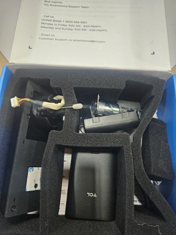 Photo 1 of ** PARTS ONLY PARTIAL SET MISSING UNKNOWN PARTS NONFUNCTIONAL**
TCL D1 Max Security Video Smart Lock, 3-in-1 2K Camera, Doorbell & Fingerprint Keyless Entry Door Lock, WiFi Smart Door Lock with App Remote Control, PIR Motion Detection, Easy Installation