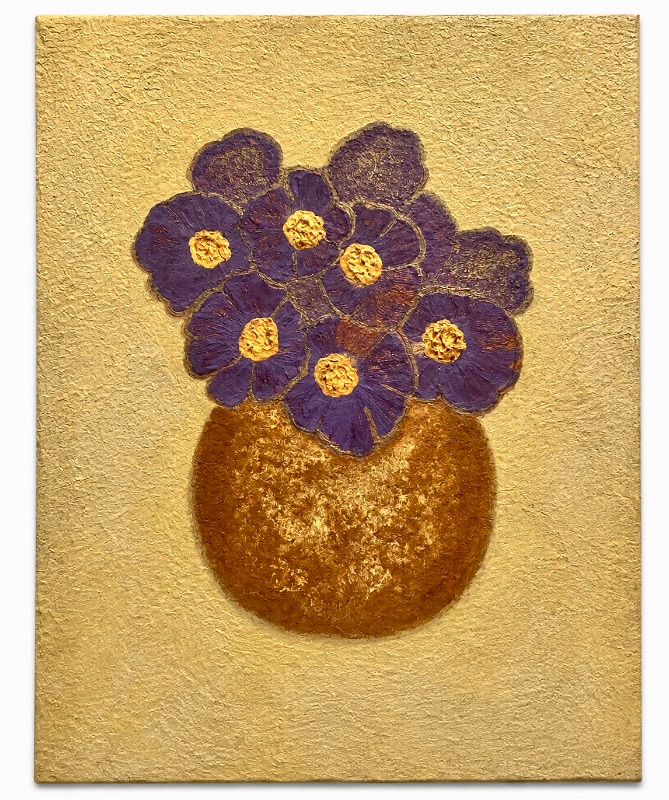Photo 1 of STRETCHED CANVAS FLOWERS IN VASE ARTWORK 16“ X 20“