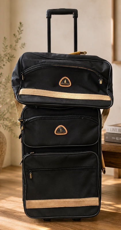 Photo 1 of LONDON FOG BLACK TWO PIECE LUGGAGE SET ROLLER IS H23”