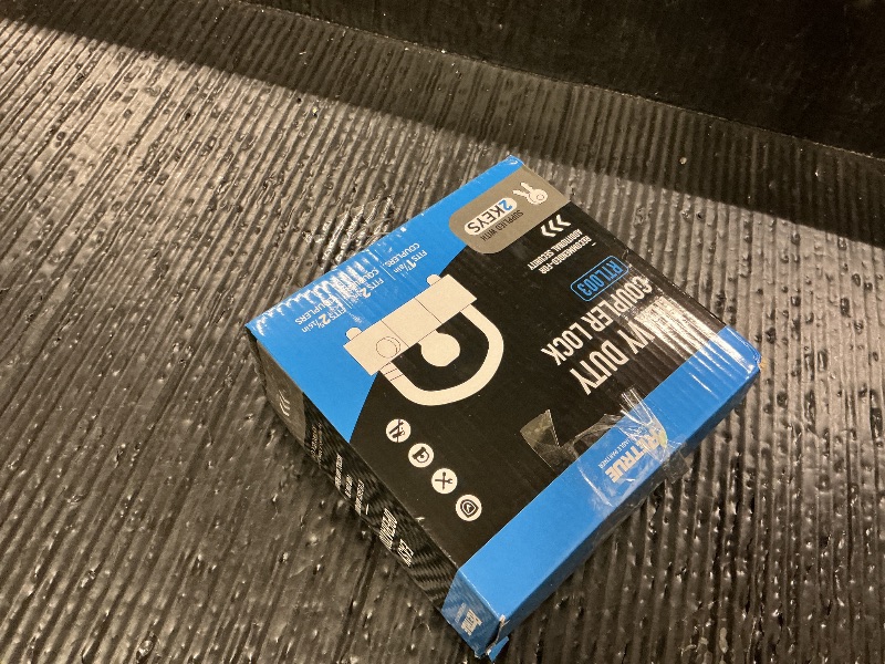 Photo 1 of RETRUE Heavy-Duty Universal Coupler Lock Trailer Locks Ball Hitch Trailer Hitch Lock Adjustable Security Steel Fits 1-7/8 Inch, 2 Inch, 2-5/16 Inch Couplers Grey & Silver