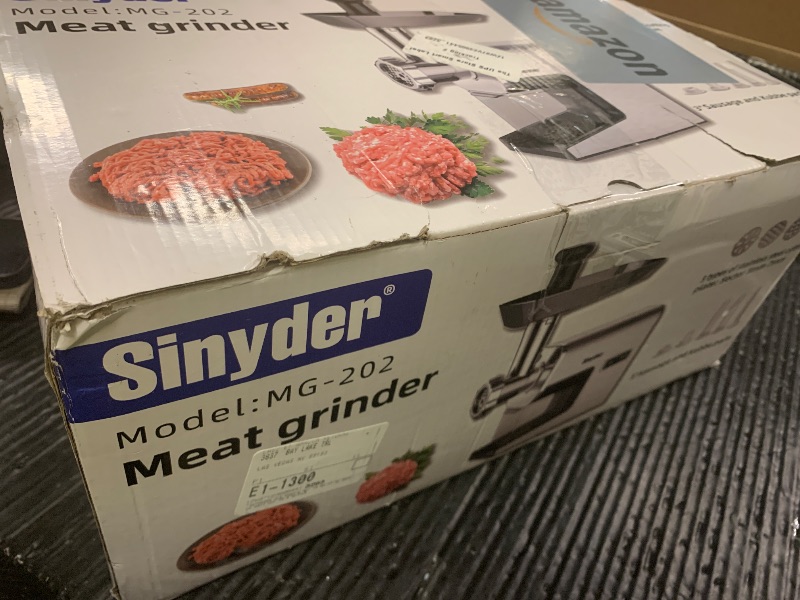 Photo 1 of Sinyder Electric Meat Grinder,3000 Max Heavy Duty Stainless Steel Meat Mincer with 2 Blades,3 Grinding Plates,3 Sausage Stuffer Tubes & Kubbe Kit for Home & Kitchen Using