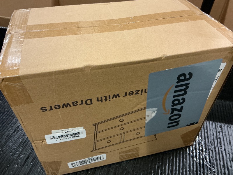 Photo 1 of Oak Desk Organizer with Drawers, Durable Wooden Desktop Storage Box with Metal Handles & Non-Slip Silicone Pads, 4 Drawer Tabletop Organizer for Office, Bedroom, Bathroom, Vanity, and Makeup – Black