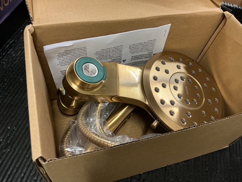Photo 1 of NON-FUNCTIONAL, PARTS ONLY-------------Moen Verso Brushed Gold Eight-Function 7" Wide Spray Shower Head and Detachable Handshower Combo with 72" Hose, 220C3BG