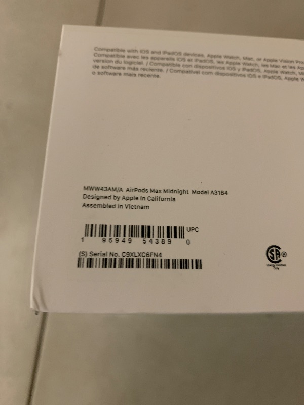 Photo 1 of Apple AirPods Max Wireless Over-Ear Headphones, Pro-Level Active Noise Cancellation, Transparency Mode, Personalized Spatial Audio, USB-C Charging, Bluetooth Headphones for iPhone - Midnight *SEALED*