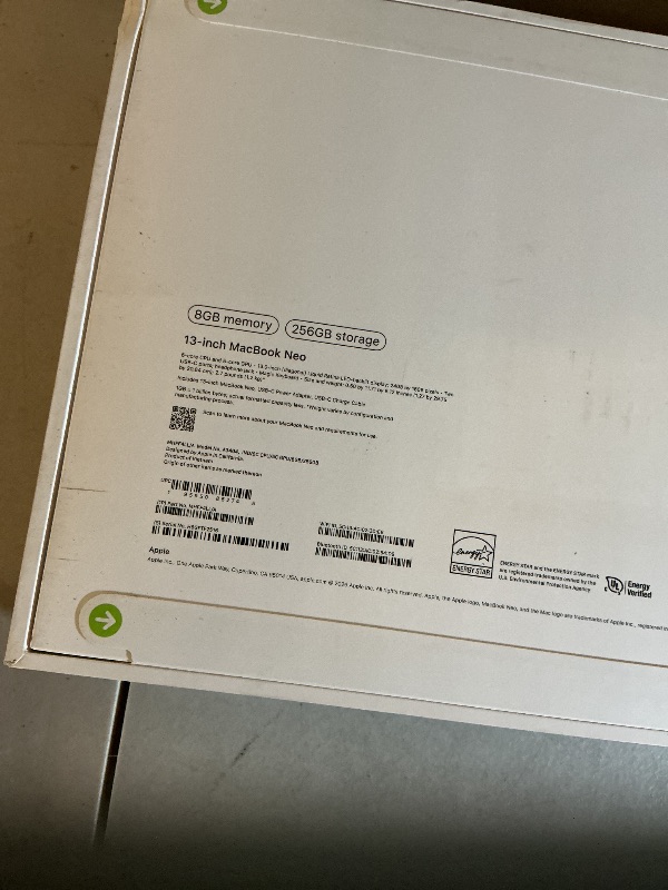 Photo 1 of Apple 2026 MacBook Neo 13-inch Laptop with A18 Pro chip: Built for AI and Apple Intelligence, Liquid Retina Display, 8GB Unified Memory, 256GB SSD Storage, 1080p FaceTime HD Camera; Indigo