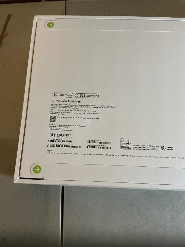 Photo 1 of Apple 2026 MacBook Neo 13-inch Laptop with A18 Pro chip: Built for AI and Apple Intelligence, Liquid Retina Display, 8GB Unified Memory, 512GB SSD Storage, 1080p FaceTime HD Camera, Touch ID; Indigo