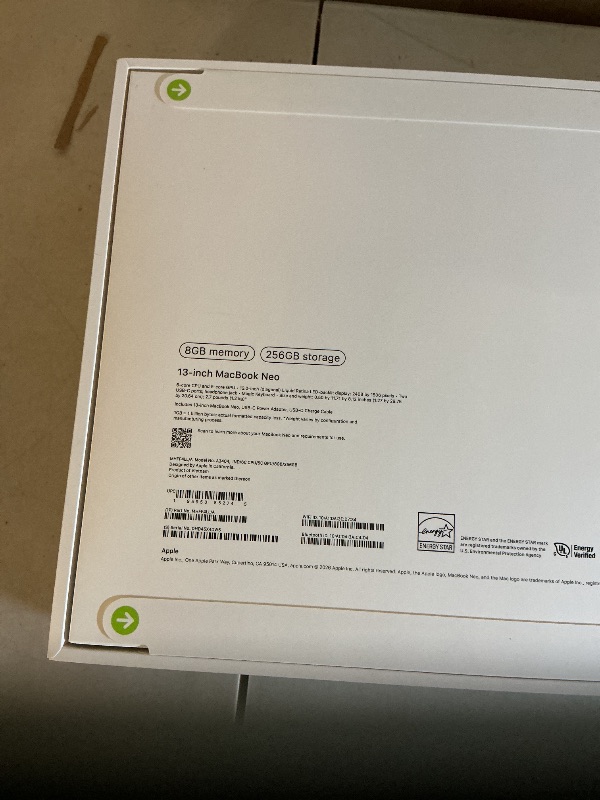Photo 1 of Apple 2026 MacBook Neo 13-inch Laptop with A18 Pro chip: Built for AI and Apple Intelligence, Liquid Retina Display, 8GB Unified Memory, 256GB SSD Storage, 1080p FaceTime HD Camera; Indigo