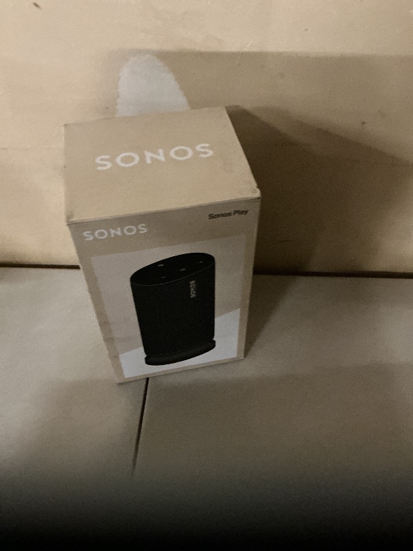 Photo 1 of Sonos Play - Portable Bluetooth Speaker with WiFi, Alexa, 24-Hour Battery Life, Charging Base - Black