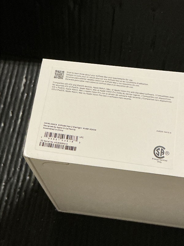 Photo 1 of Apple AirPods Max 2 Wireless Over-Ear Headphones, Active Noise Cancellation, Adaptive Audio, Personalized Spatial Audio, Live Translation, Bluetooth Headphones for iPhone – Starlight