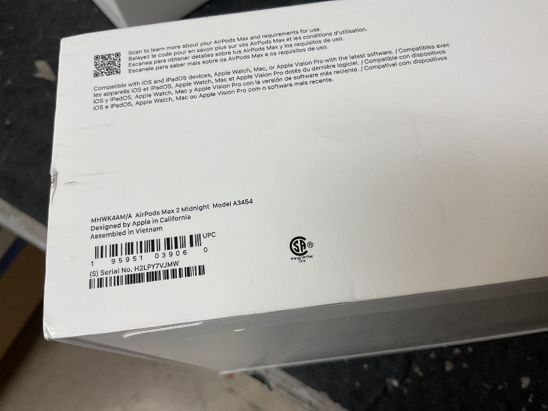 Photo 1 of Apple AirPods Max 2 Wireless Over-Ear Headphones, Active Noise Cancellation, Adaptive Audio, Personalized Spatial Audio, Live Translation, Bluetooth Headphones for iPhone – Midnight