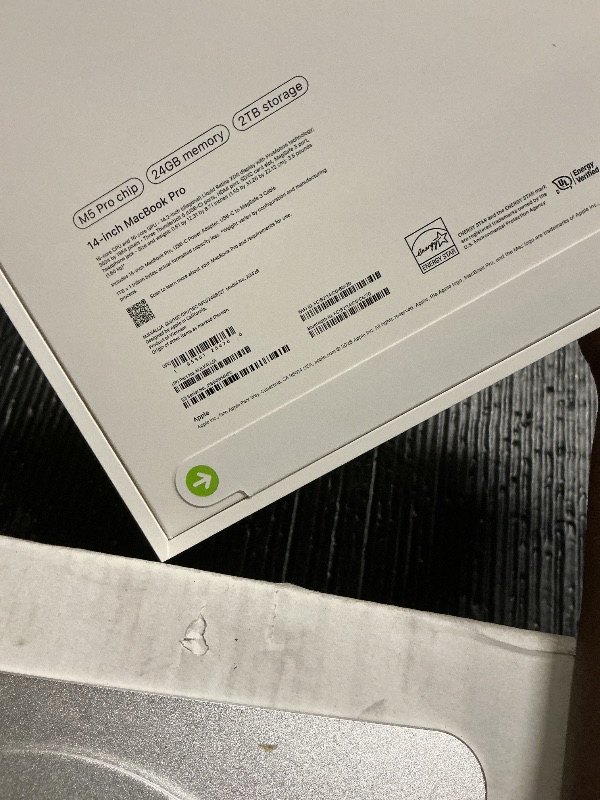 Photo 1 of Apple 2026 MacBook Pro Laptop with Apple M5 Pro chip with 15-core CPU and 16-core GPU: Built for AI, 14.2-inch Liquid Retina XDR Display, 24GB Unified Memory, 2TB SSD, Wi-Fi 7; Silver