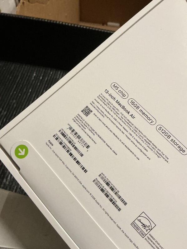 Photo 1 of Apple 2026 MacBook Air 13-inch Laptop with M5 chip: Built for AI, 13.6-inch Liquid Retina Display, 16GB Unified Memory, 512GB SSD, 12MP Center Stage Camera, Touch ID, Wi-Fi 7; Silver