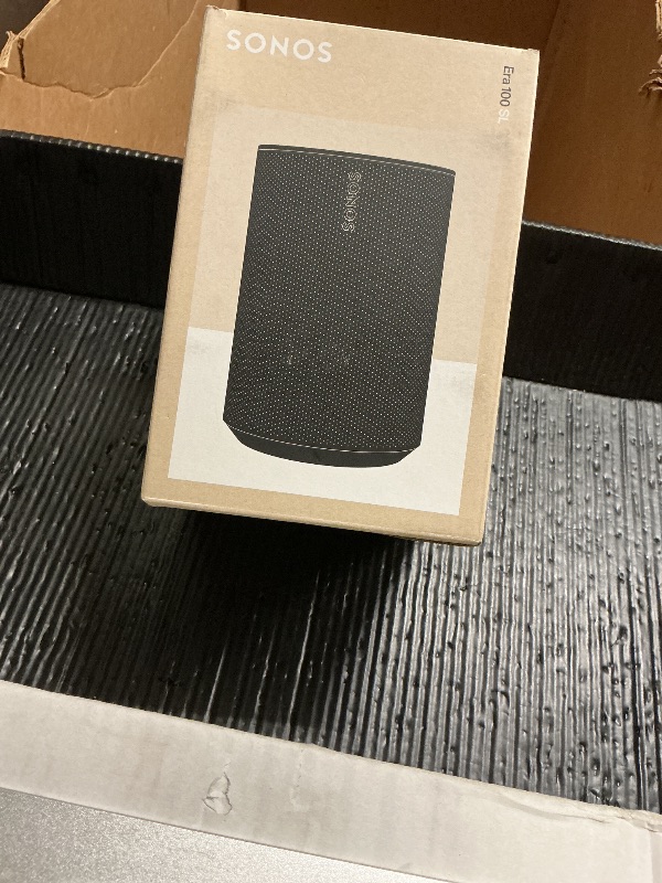 Photo 1 of Sonos Era 100 SL - Compact, Microphone-Free Speaker with WiFi, Bluetooth - Black