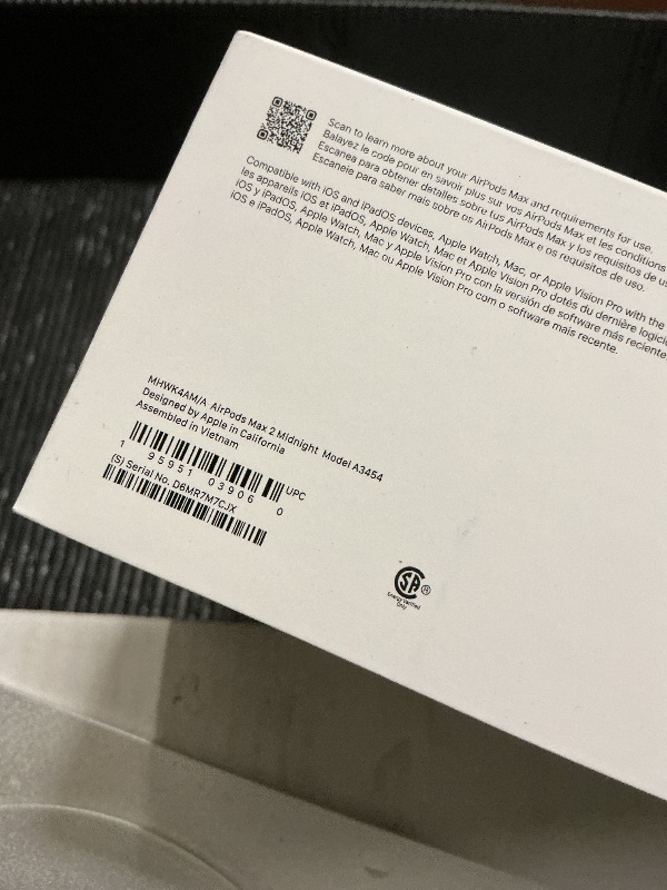 Photo 1 of Apple AirPods Max 2 Wireless Over-Ear Headphones, Active Noise Cancellation, Adaptive Audio, Personalized Spatial Audio, Live Translation, Bluetooth Headphones for iPhone – Midnight