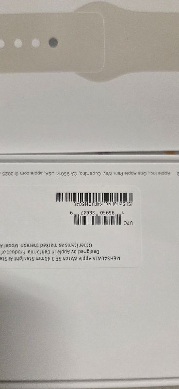 Photo 1 of Apple Watch SE 3 [GPS 40mm] Smartwatch with Starlight Aluminum Case with Starlight Sport Band - S/M. Fitness and Sleep Trackers, Heart Rate Monitor, Always-On Display, Water Resistant