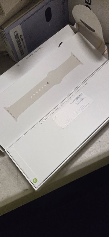 Photo 1 of Apple Watch SE 3 [GPS 40mm] Smartwatch with Starlight Aluminum Case with Starlight Sport Band - S/M. Fitness and Sleep Trackers, Heart Rate Monitor, Always-On Display, Water Resistant
