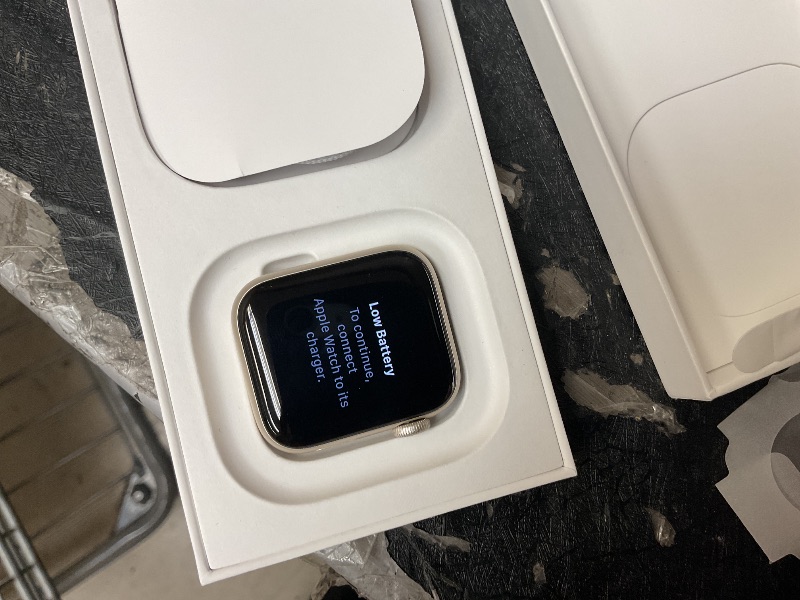 Photo 1 of Apple Watch SE 3 [GPS 40mm] Smartwatch with Starlight Aluminum Case with Starlight Sport Band - S/M. Fitness and Sleep Trackers, Heart Rate Monitor, Always-On Display, Water Resistant