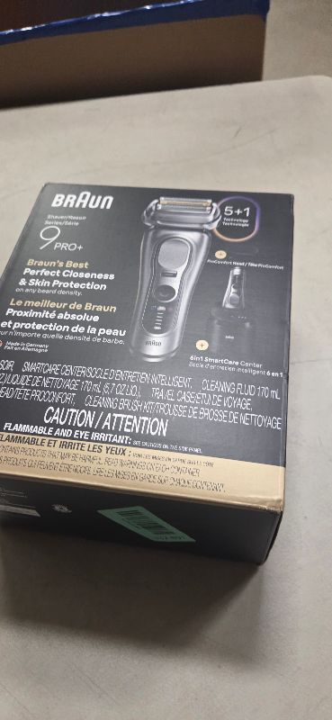 Photo 1 of Braun Series 9 PRO+ Electric Shaver, Wet & Dry Razor, Pro SensoAdapt, 6in1 SmartCare Center, 9697CC, Silver