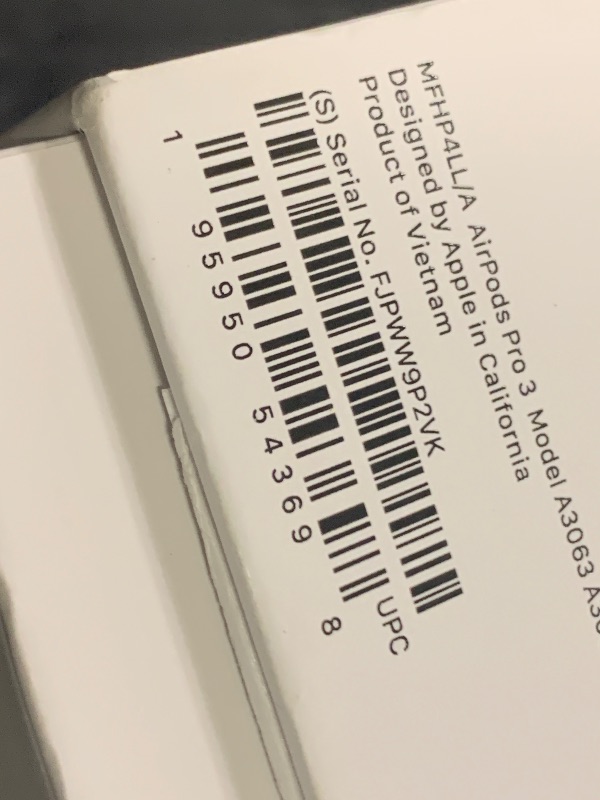 Photo 1 of Apple AirPods Pro 3 Wireless Earbuds, Active Noise Cancellation, Live Translation, Heart Rate Sensing, Hearing Aid Feature, Bluetooth Headphones, Spatial Audio, High-Fidelity Sound, USB-C Charging