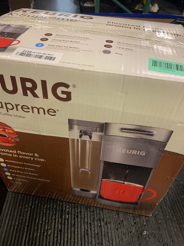 Photo 1 of **USED, DAMAGED** SOLD FOR PARTS** AIRMSEN Grind & Brew Coffee Maker with Built-in Grinder (2026 Model) - Single-Serve, Compatible with K-Cup Pods & Ground, 1000W Fast 6-14oz Brewer, Descaling Alert, Touchscreen & 50oz Removable Tank